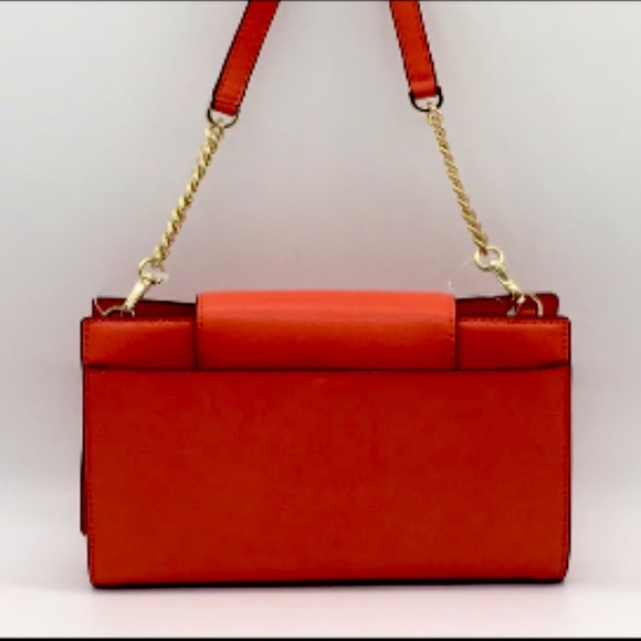 Michael Kors Red Cross Body with gold chains for the strap - Picture 5 of 7